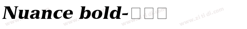 Nuance bold字体转换